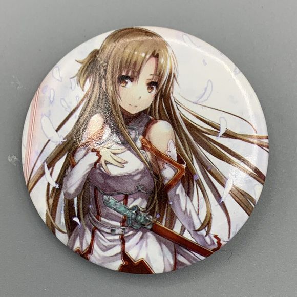 Asuna Yuuki Anime Pin Sword Art Collectible Button Pin Animation Art Merchandise - Picture 1 of 4